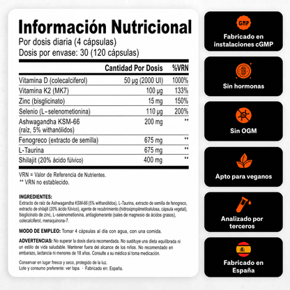 Soporte de Testosterona Natural - Prueba