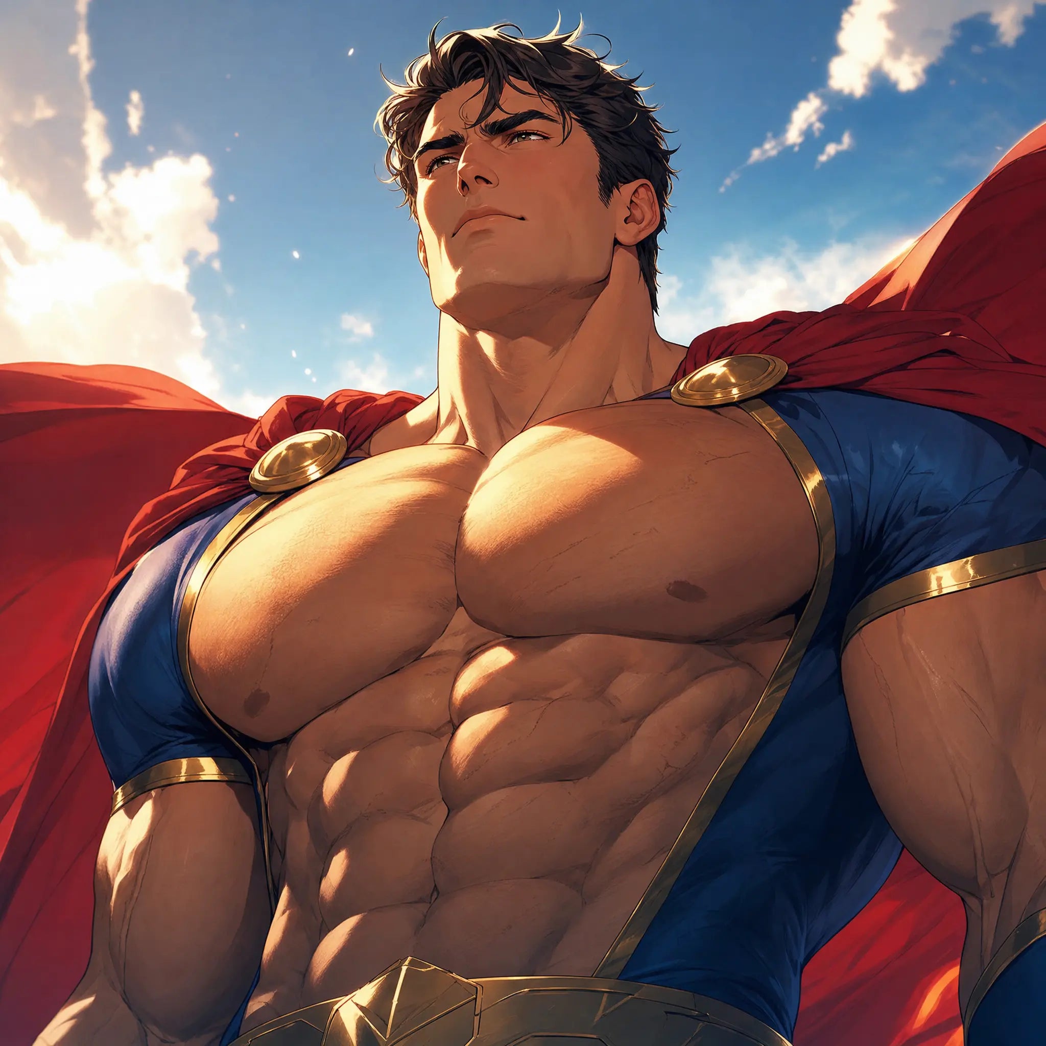 Torso masculino y representación visual del entorno hormonal